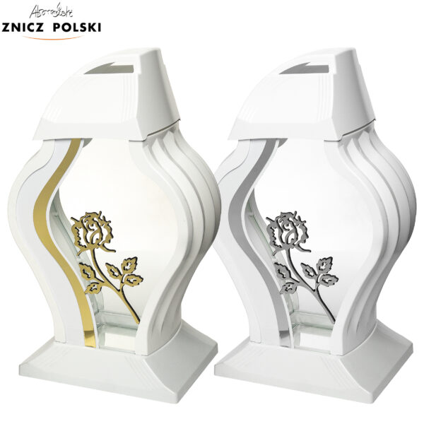 Znicz FARAON FALA RÓŻA biały