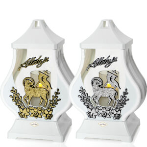 Znicz wielkancony FARAON MAŁY BARANEK biały