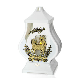 Znicz wielkancony FARAON MAŁY BARANEK biały