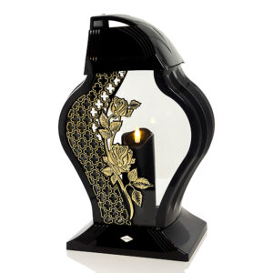 Znicz FARAON RÓŻA KRATKA czarno-złoty