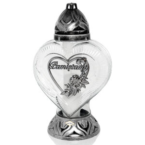 Znicz G9 SERCE PAMIĘTAMY srebrny