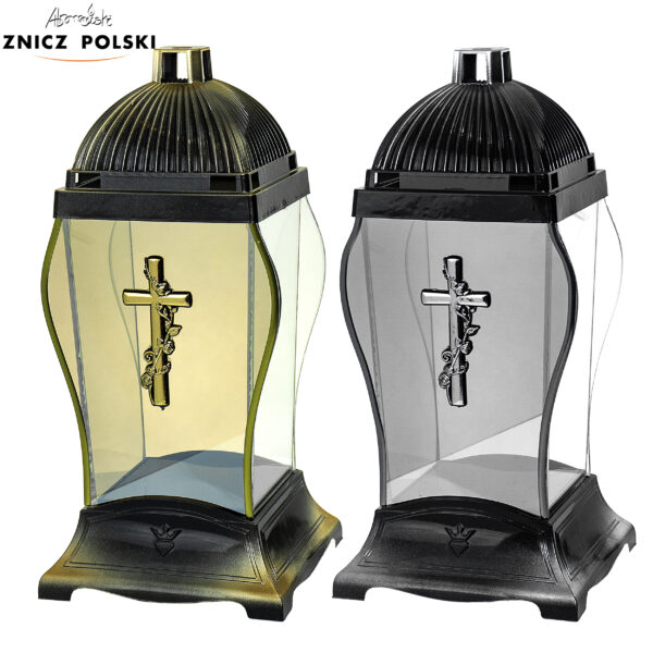 Znicz GLASS AMFORA KRZYŻ