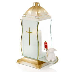 GLASS BARANEK biało złoty