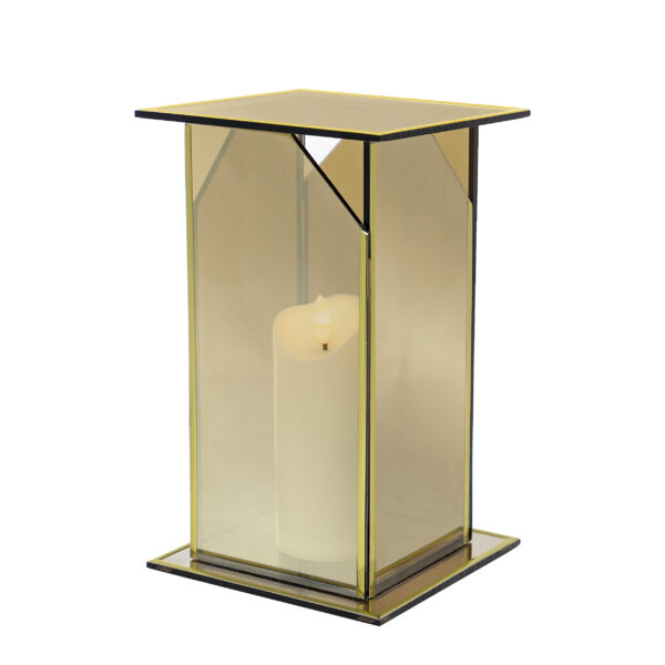 Znicz GLASS LUSTRO 24cm czarny