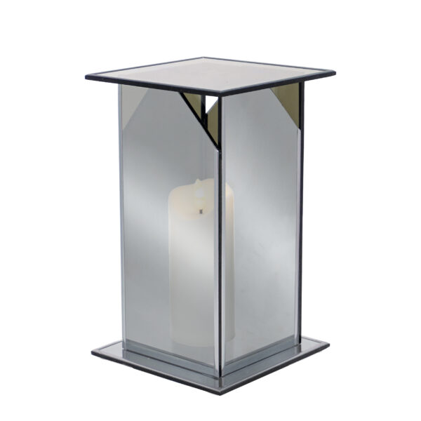 Znicz GLASS LUSTRO 24cm czarny