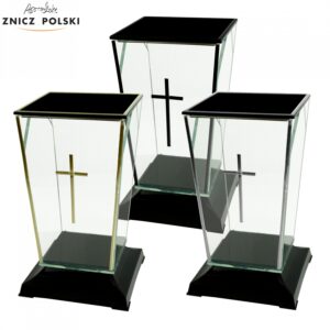 Znicz GLASS TRAPEZ KRZYŻ