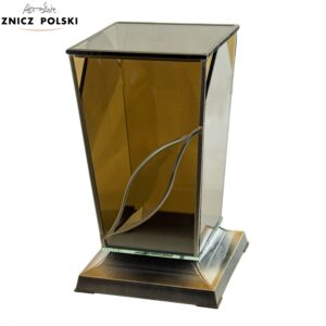 Znicz GLASS TRAPEZ ŁEZKA BAZALT