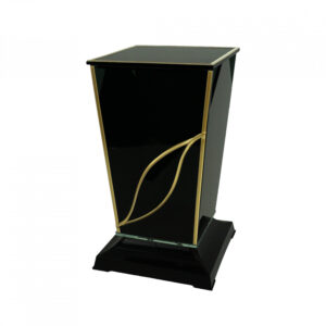 Znicz GLASS TRAPEZ ŁEZKA OBSYDIAN