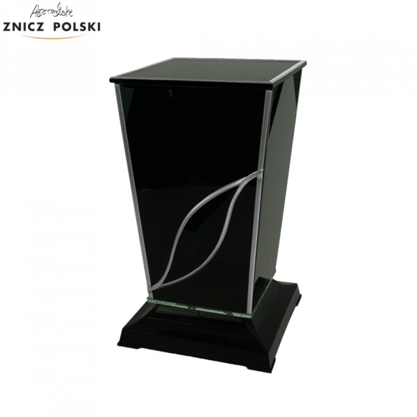 Znicz GLASS TRAPEZ ŁEZKA OBSYDIAN