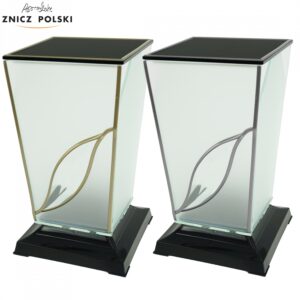 Znicz GLASS TRAPEZ ŁEZKA OPAL