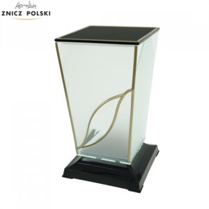 Znicz GLASS TRAPEZ ŁEZKA OPAL