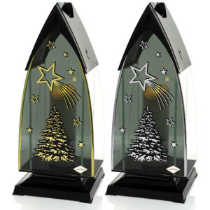 Znicz bożonarodzeniowy GOTYK BLACK CHOINKA