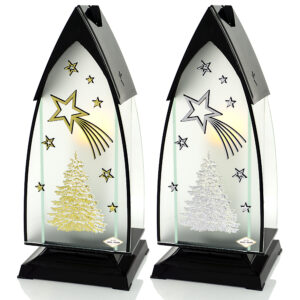 Znicz bożonarodzeniowy GOTYK SATYNA CHOINKA