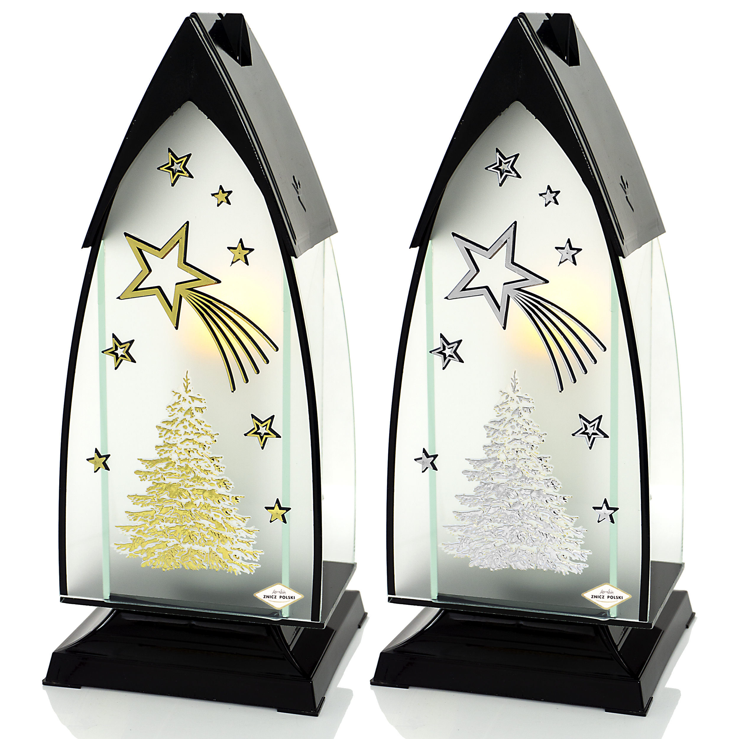 Znicz bożonarodzeniowy GOTYK SATYNA CHOINKA