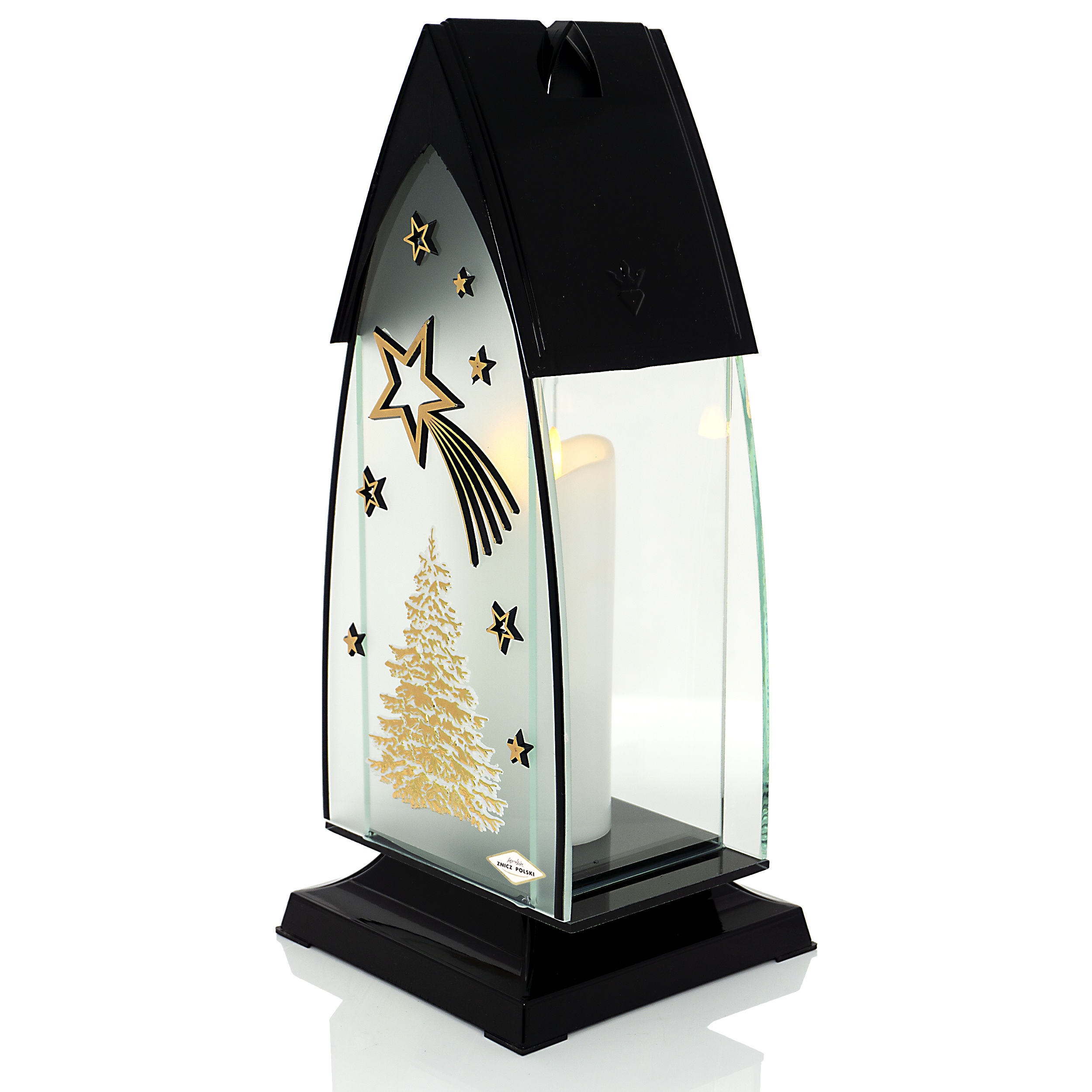 Znicz bożonarodzeniowy GOTYK SATYNA CHOINKA