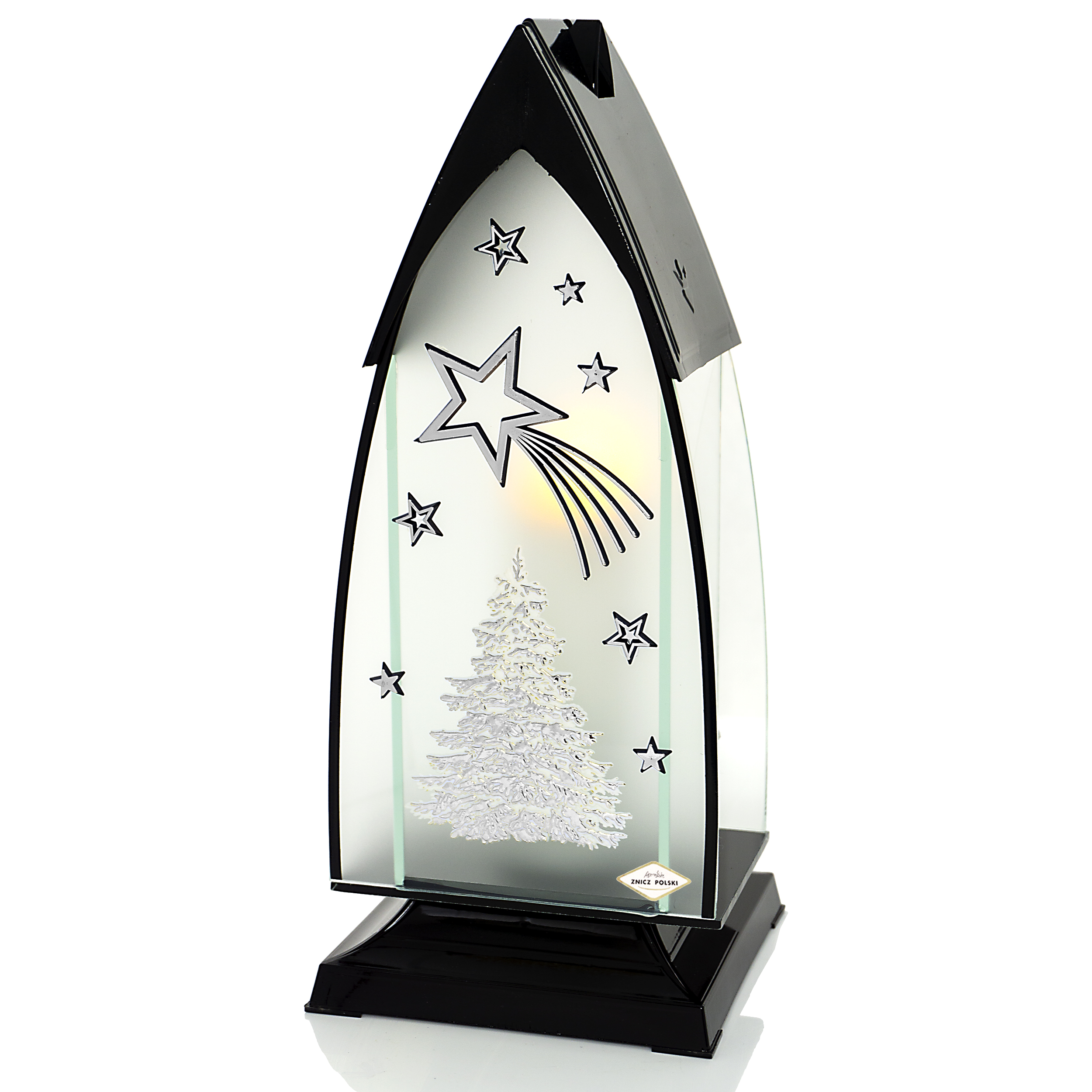 Znicz bożonarodzeniowy GOTYK SATYNA CHOINKA