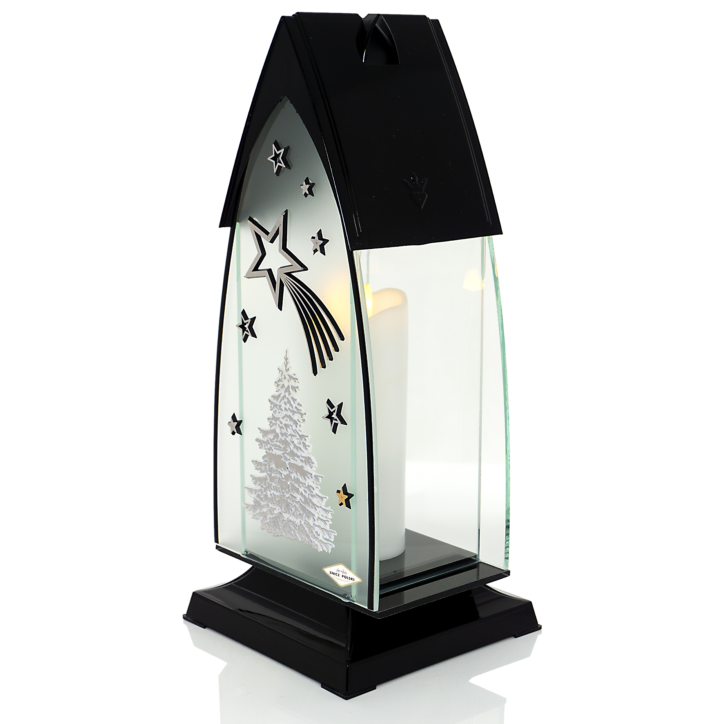 Znicz bożonarodzeniowy GOTYK SATYNA CHOINKA