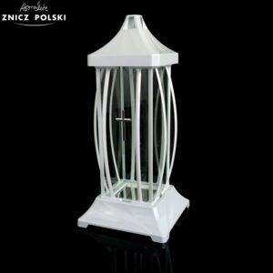 Znicz GRACJA PASY KRZYŻ biało-srebrny