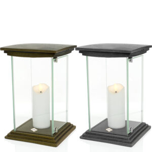 Znicz żywiczny KAPLICZKA DRZWICZKI BROKAT