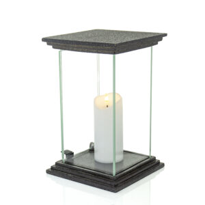 Znicz żywiczny KAPLICZKA DRZWICZKI BROKAT