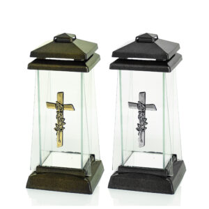 Znicz KAPLICZKA TRAPEZ C MINI KRZYŻ