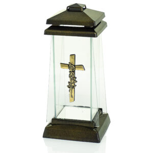 Znicz KAPLICZKA TRAPEZ C MINI KRZYŻ