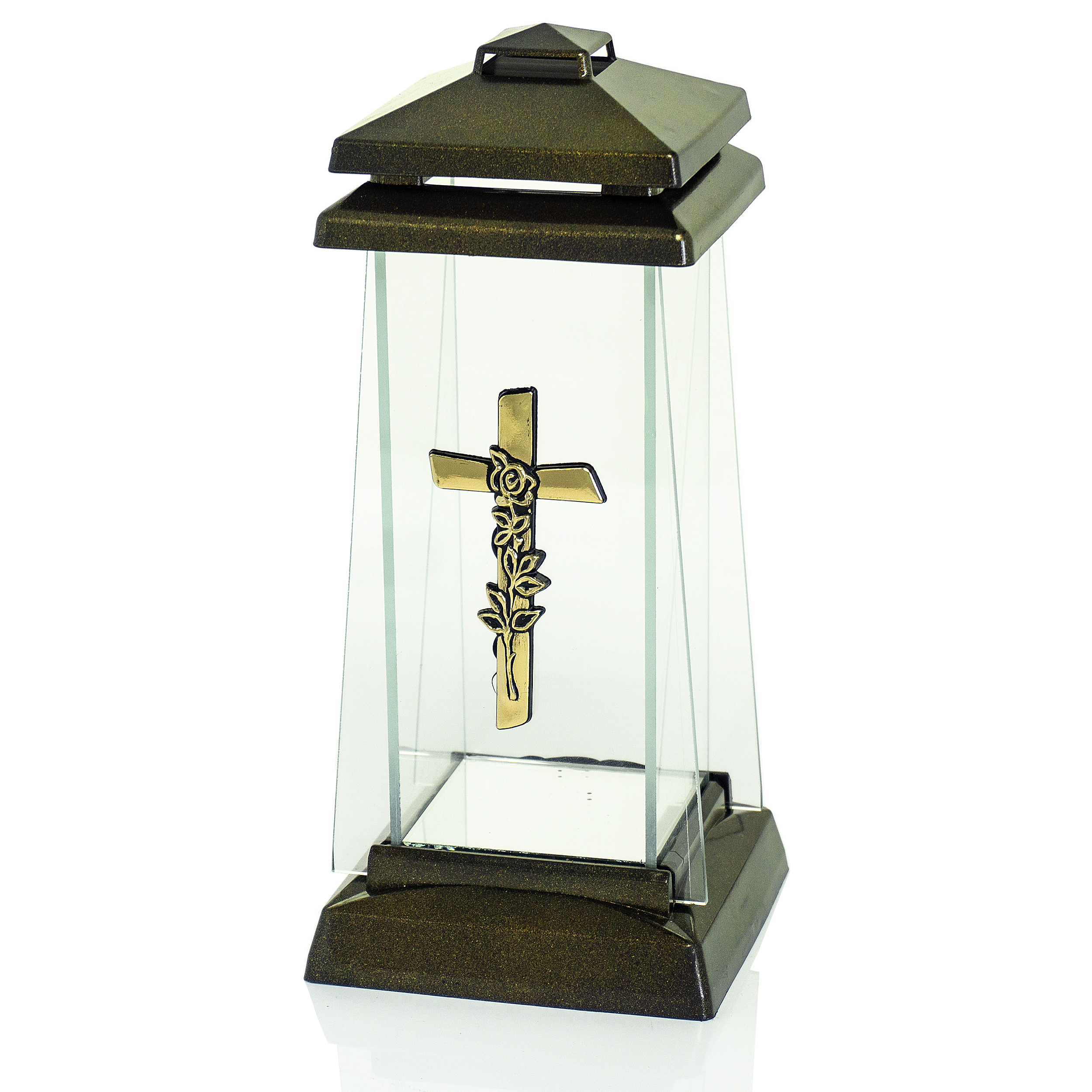 Znicz KAPLICZKA TRAPEZ C MINI KRZYŻ