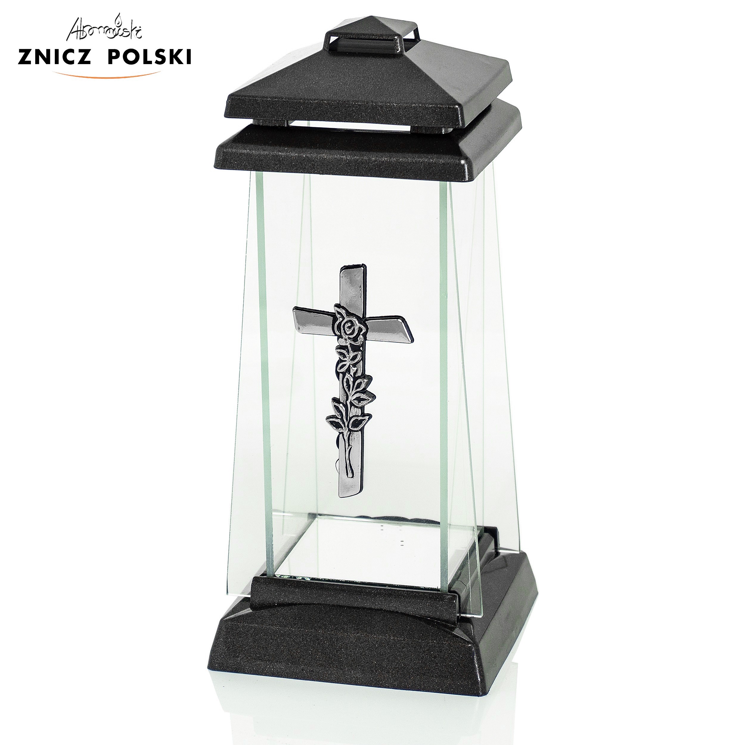 Znicz KAPLICZKA TRAPEZ C MINI KRZYŻ