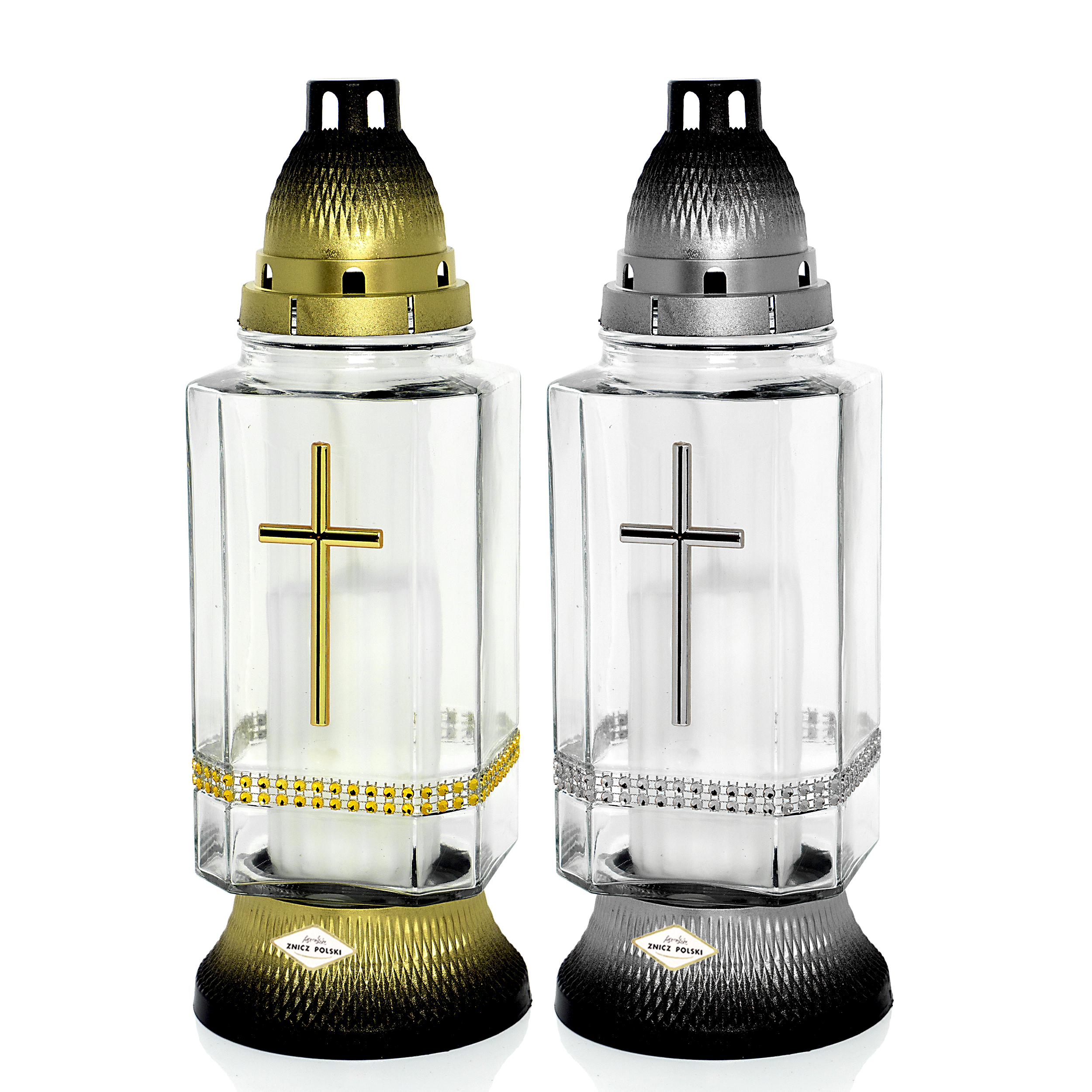 Znicz KWADRAT CEKINY KRZYŻ