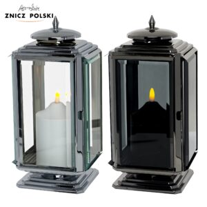 Znicz LATARNIA METAL KWADRAT