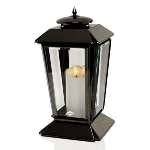 Znicz metalowy LATARNIA METAL ROMB czarny