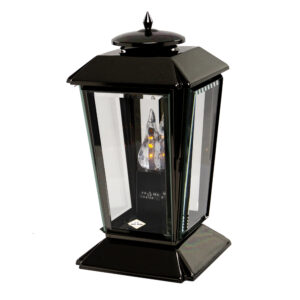 Znicz metalowy LATARNIA METAL ROMB czarny