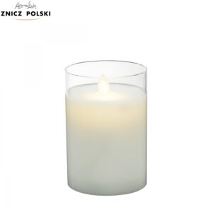 Szklana świeca ledowa