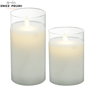 Szklana świeca ledowa