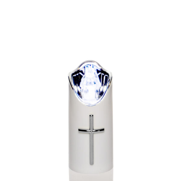 Wkład świeca LED RICO 12,5cm biało-srebrny