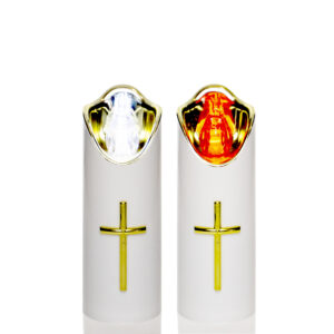 Wkład Świeca LED RICO 15 cm biało-złoty