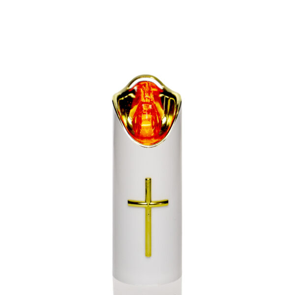 Wkład Świeca LED RICO 15 cm biało-złoty