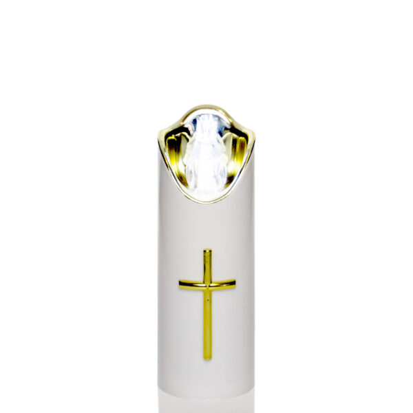 Wkład Świeca LED RICO 15 cm biało-złoty