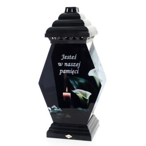 Znicz LST FREZ CZARNY ŚWIECA KALLA JWNP