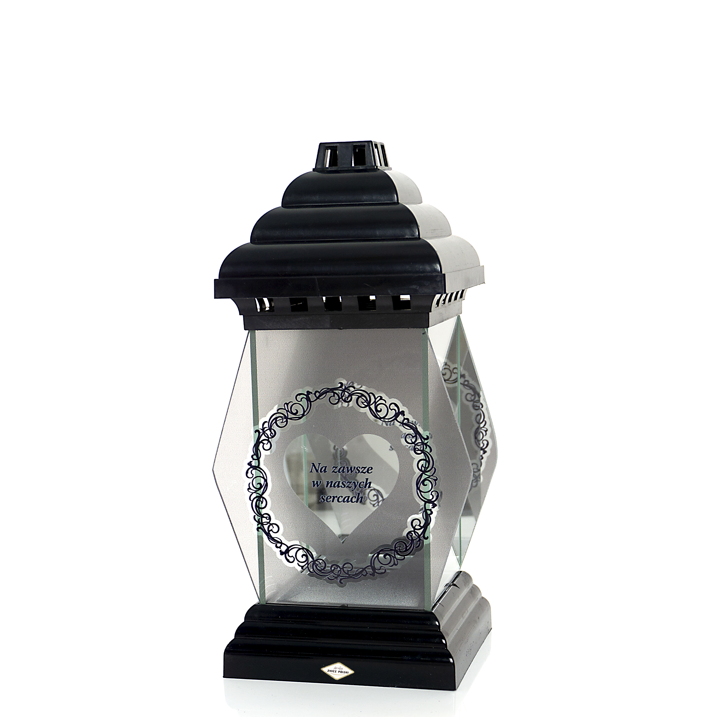 Znicz LST MINI SATYNA NA ZAWSZE W NASZYCH SERCACH czarny