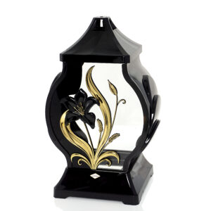 Znicz OB MINI LILIA KWIAT czarno-czarny