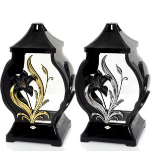 Znicz OB MINI LILIA KWIAT czarno-czarny