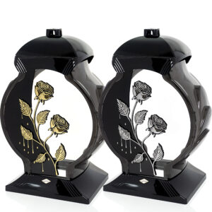 Znicz OB RÓŻA PŁACZĄCA czarny