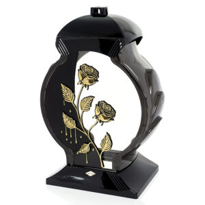 Znicz OB RÓŻA PŁACZĄCA czarny