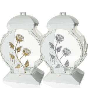 Znicz OB RÓŻA PŁACZĄCA biały