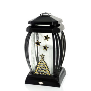 Znicz bożonarodzeniowy PRIMA1 CHOINKA GWIAZDKI czarno-złoty