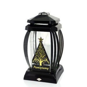 Znicz bożonarodzeniowy PRIMA1 CHOINKA PAMIĘTAMY czarno-złoty