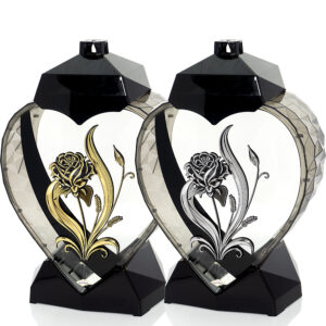 Znicz SERCE CZARNE LILIA RÓŻA