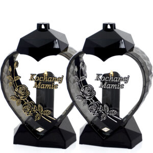 Znicz SERCE RÓŻA PNĄCA MAMIE