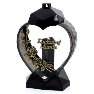 Znicz SERCE RÓŻA PNĄCA MAMIE